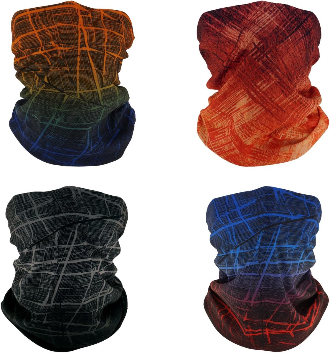 Multifunctionele bandana's voor mannen en vrouwen - Een maat - Set van 4 - Ideaal voor diverse activiteiten - ShopVlot