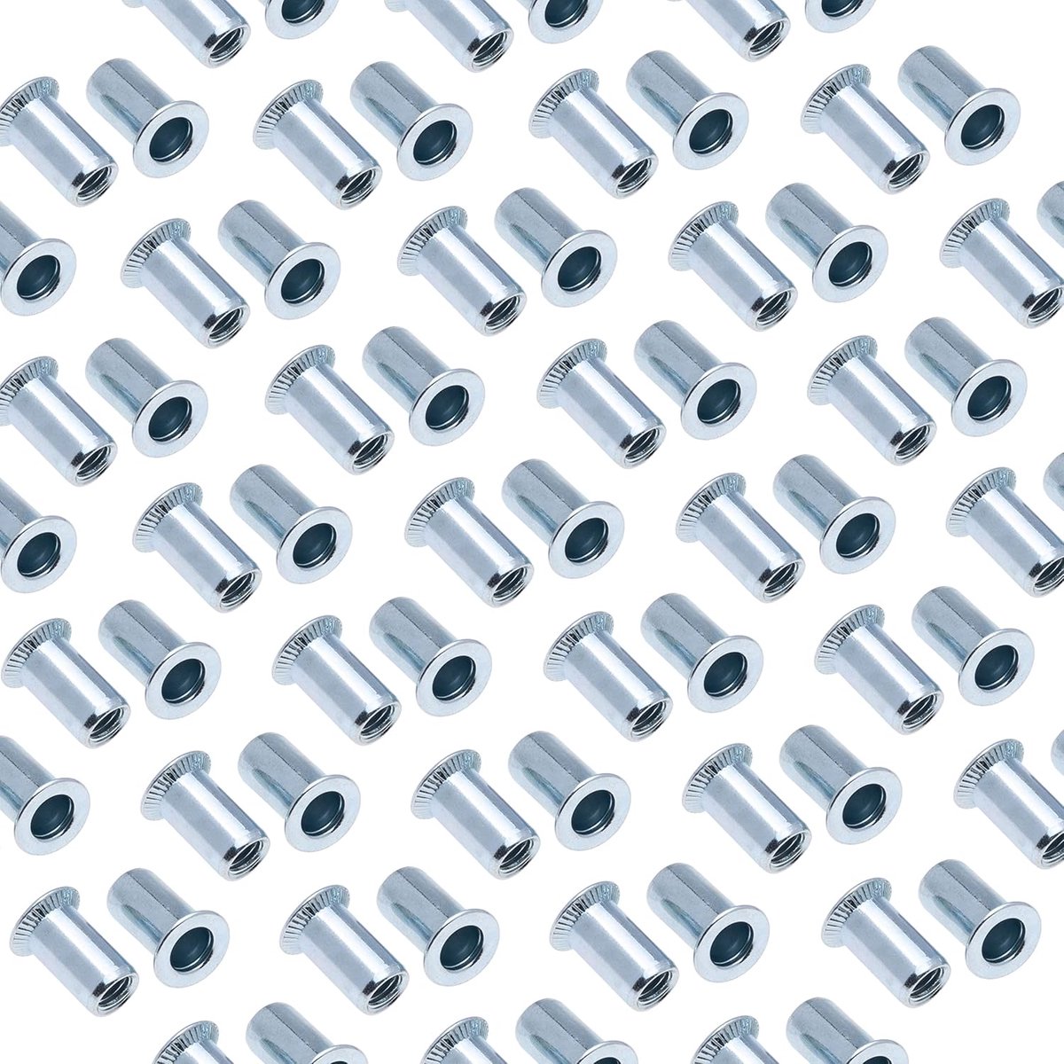 M6 Rivet Nuts - Verzonken Kop Ronde Lichaam - Gegalvaniseerd Staal - Ideaal voor Verbindingen - ShopVlot