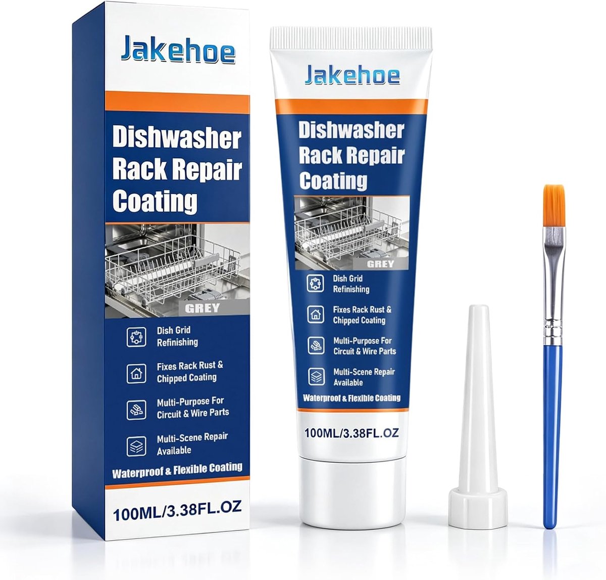 Reparatiemiddel vaatwassermand 100 ml - vloeibaar rubber - uitstekende hechting - herstel versleten delen - ShopVlot