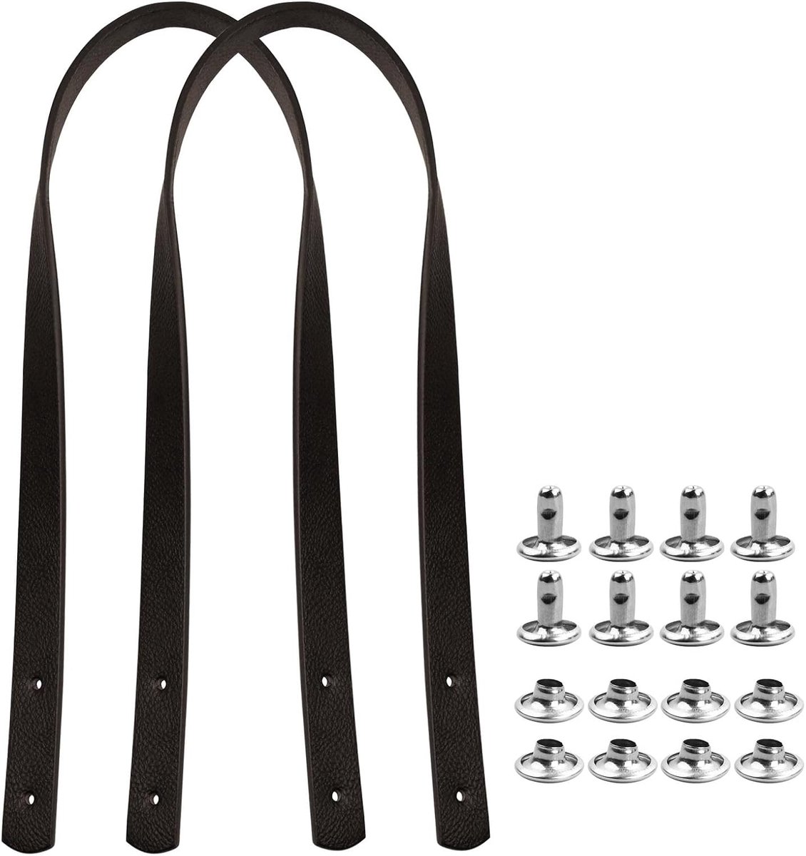 Handgrepen van PU-kunststof, 2 stuks, lengte 60 cm, 2 cm breed, vervangende handtasriem, handtassen, handgrepen met - ShopVlot