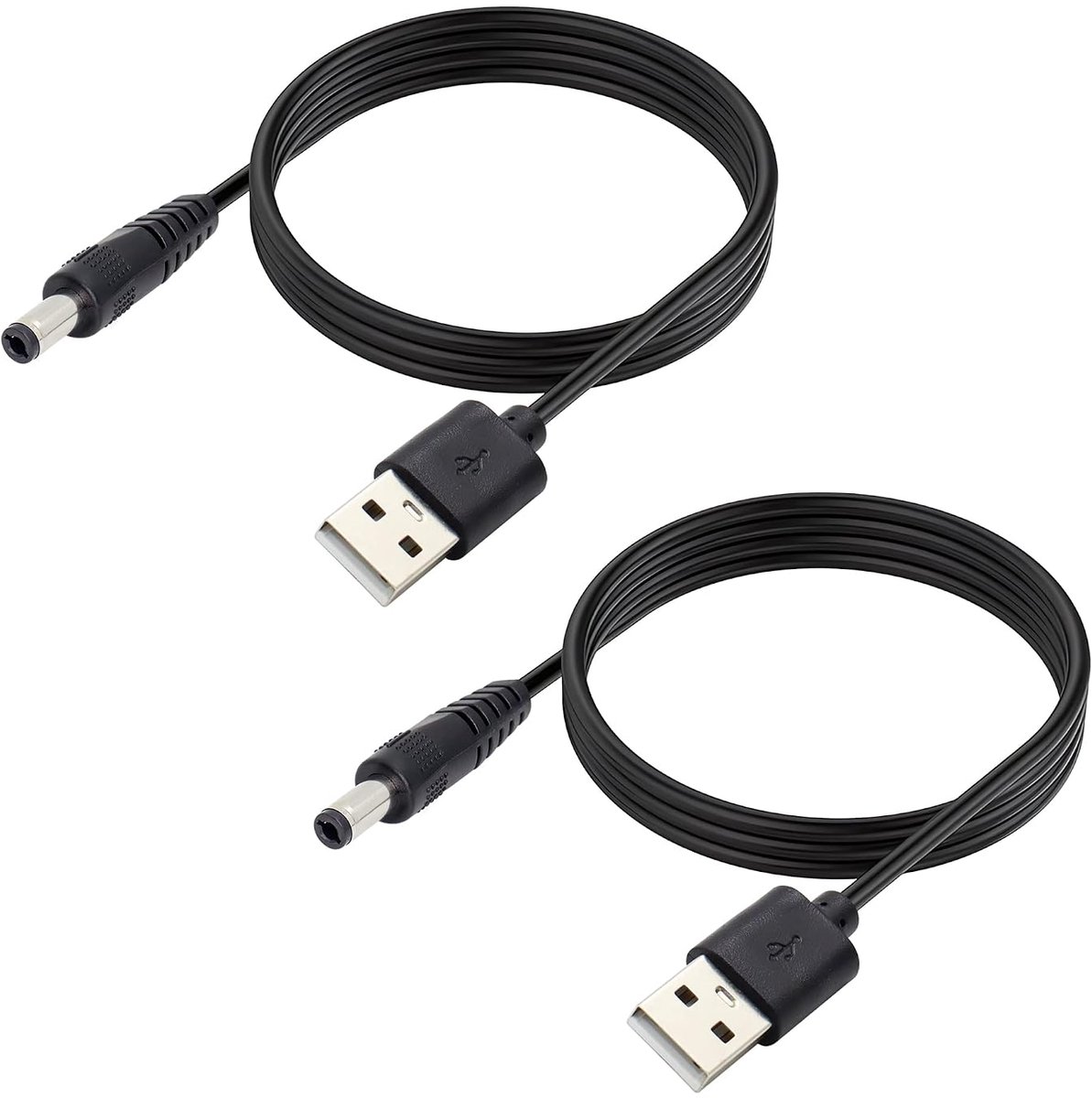 5V DC Power Cable, USB 2.0 Plug to DC 5.5mm x 2.5mm Plug Power Cord for Router, LED Light, Speakers, Small Home - ShopVlot
