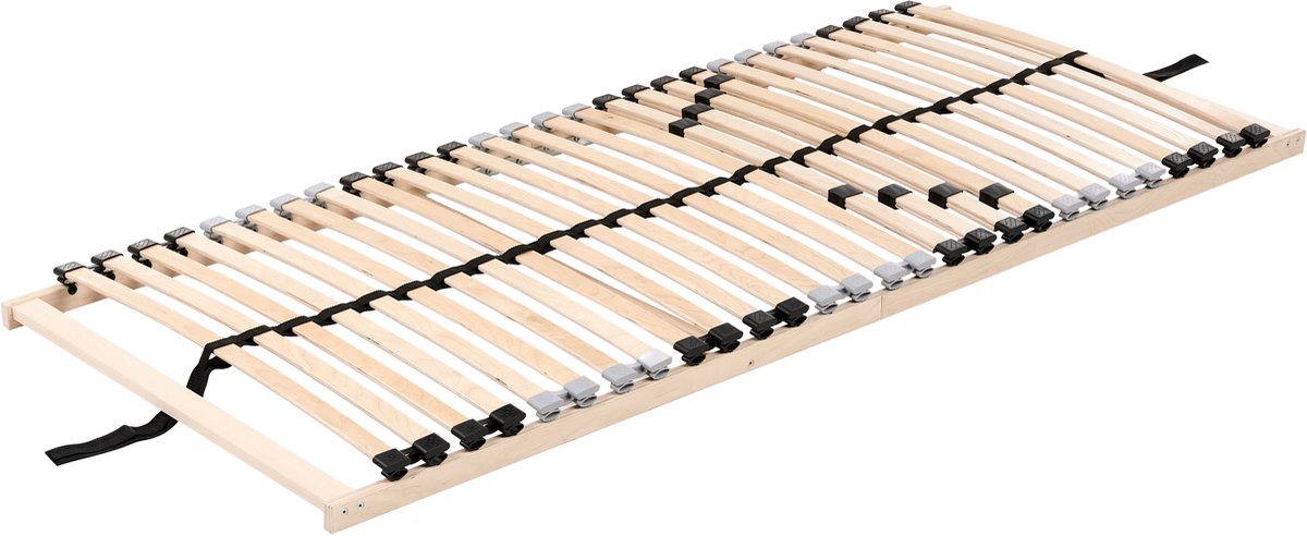 Beliani LIRY - Lattenbodem - Lichthout - 80 x 200 cm - Berkenhout Bruin