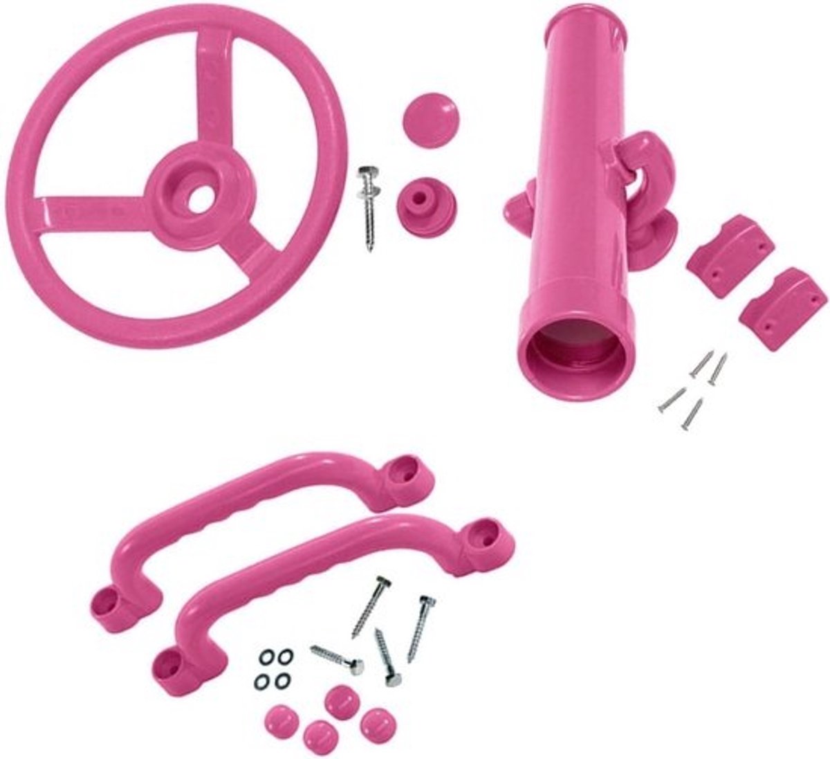 Piratenschip-speelset - Stuurwiel en telescoop - Voor buiten spelen - 360 graden draaibaar - 25 cm - Multicolor
