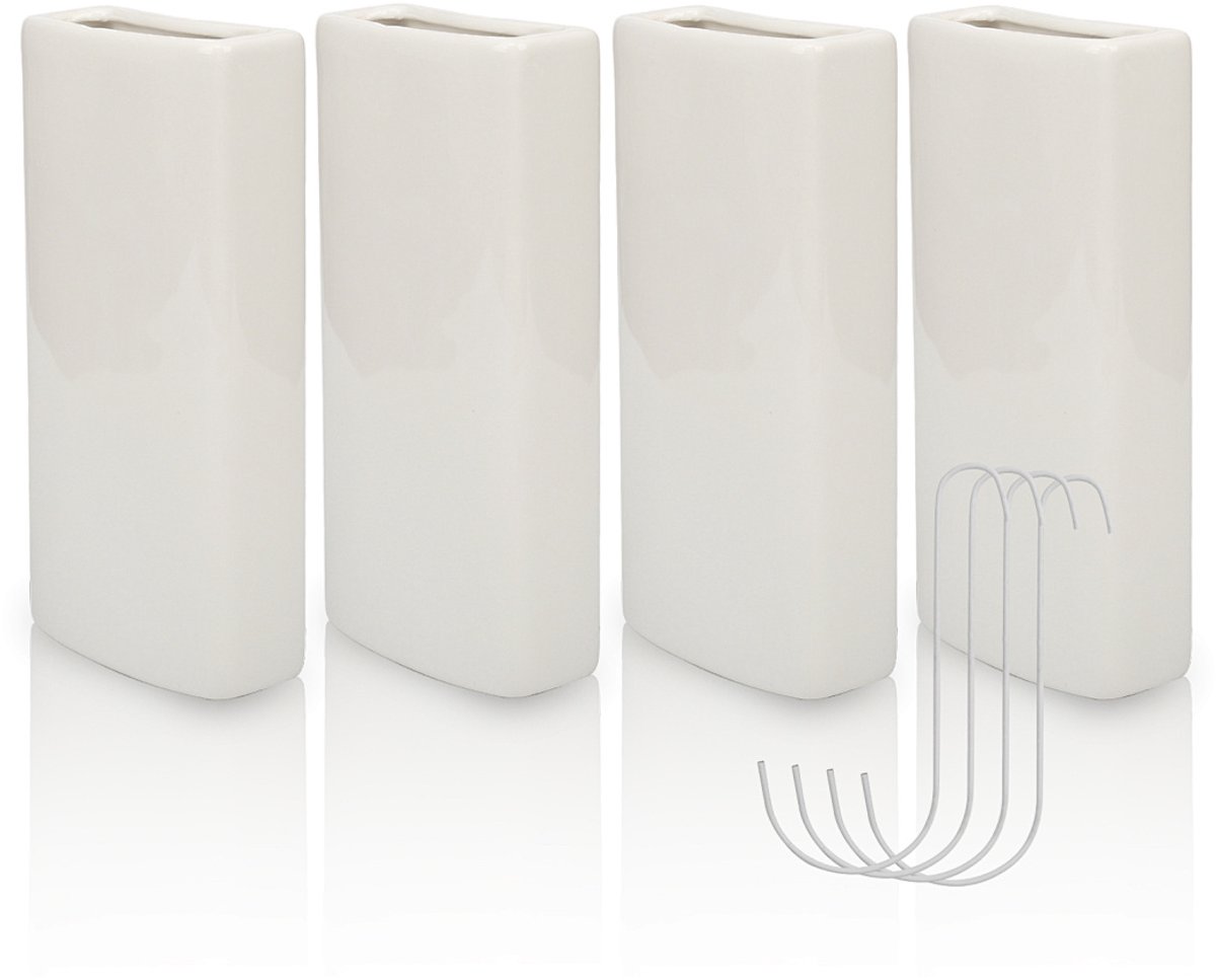 Waterverdamper radiator 4 stuks keramisch wit luchtbevochtiger verwarming met haken