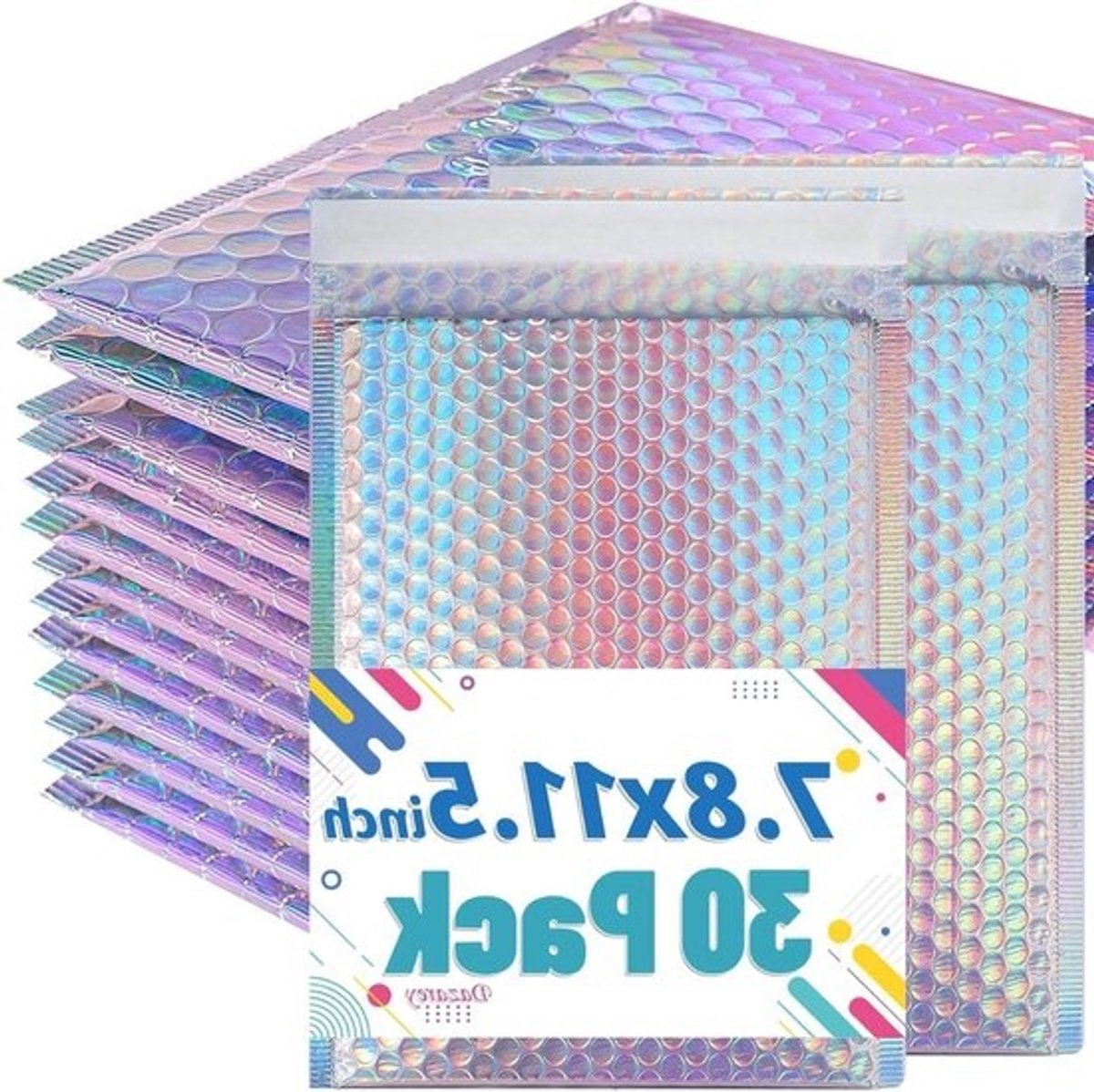 Metallic Bubbelenvelop - Verzendzak Glitter - Pakketten Verzenden - Waterdicht Zelfdichtend - 30 stuks - Holografisch