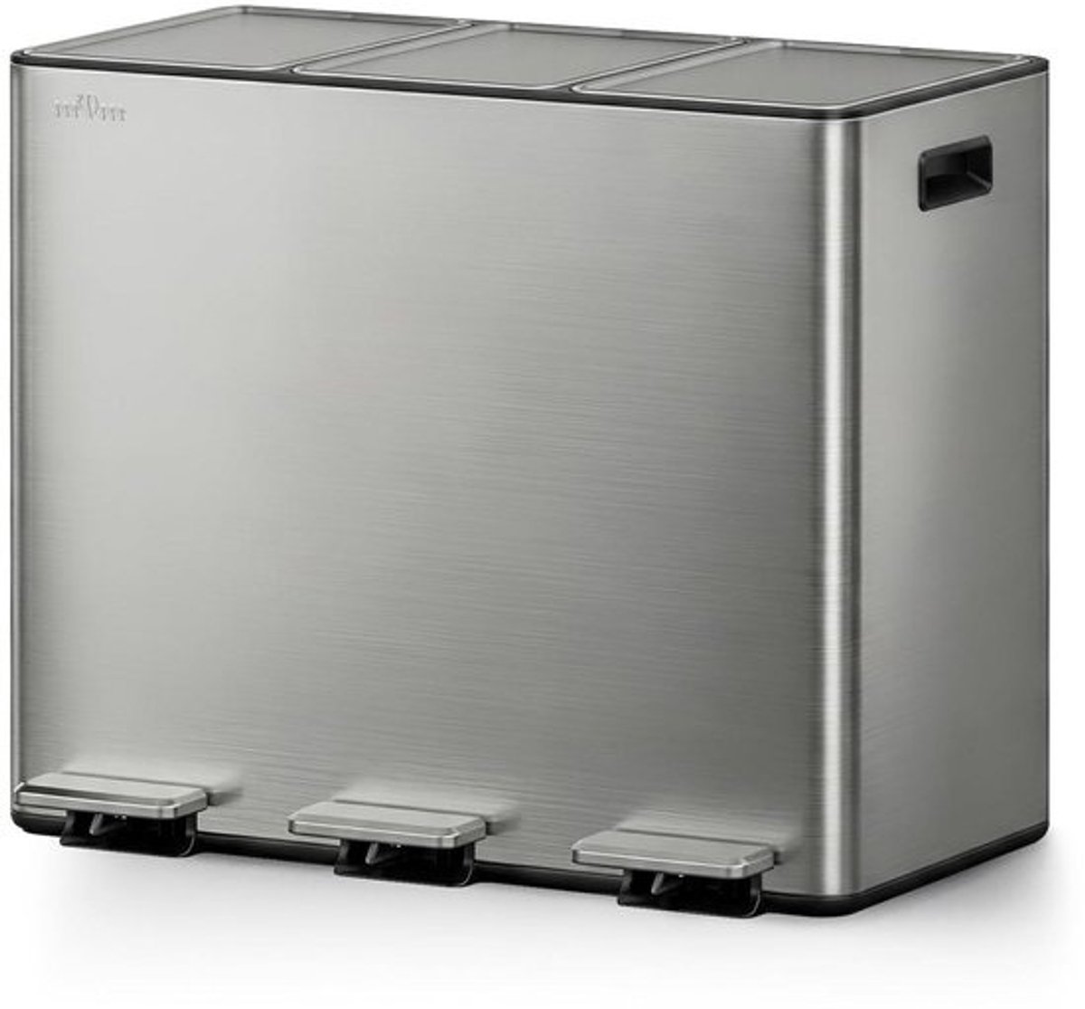 Keuken Prullenbak - Afvalemmer Vuilnisbak - Afval Sorteren - Softclose Pedaalemmer - 45 Liter - Grijs