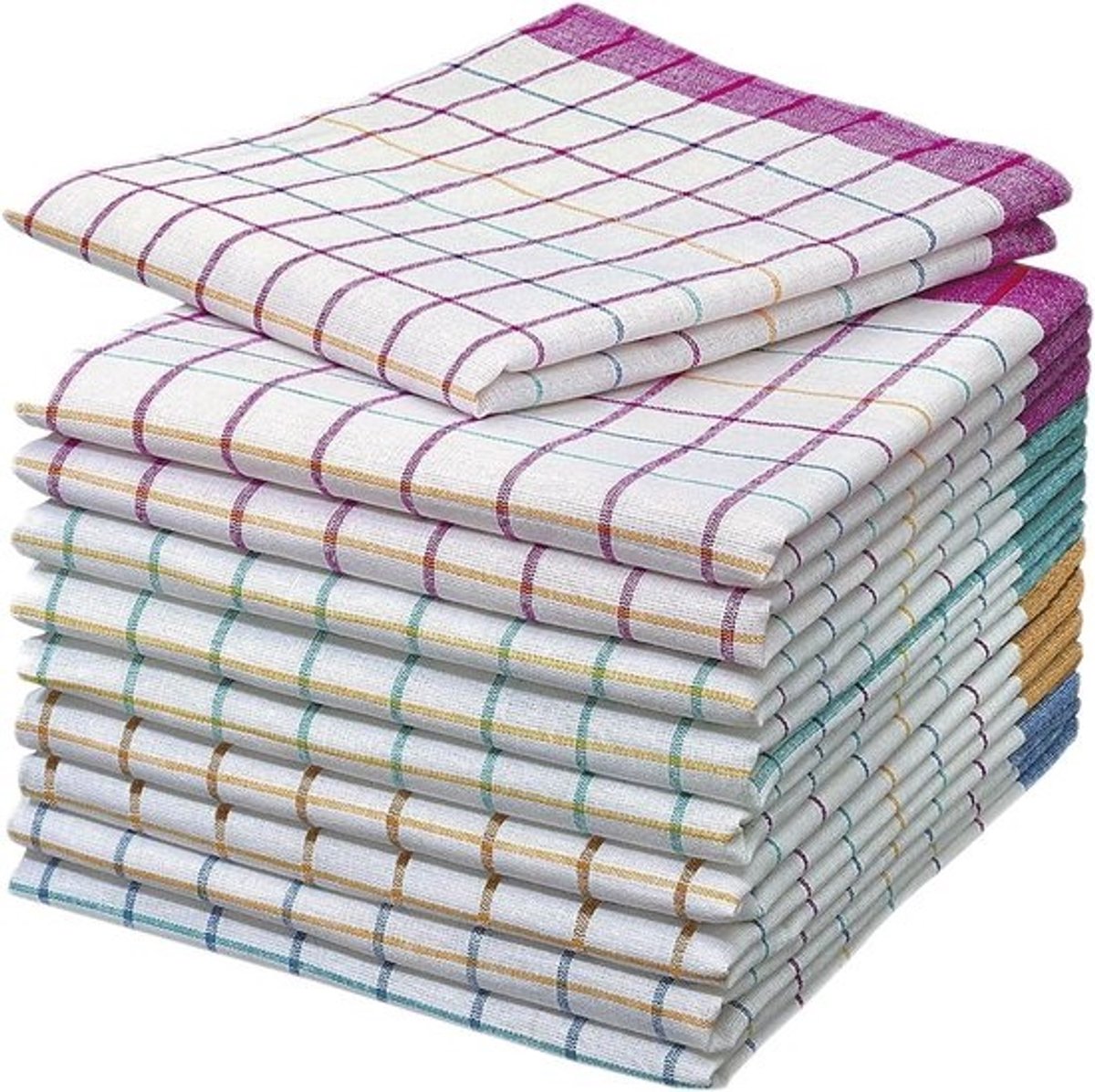 Theedoeken - Keukendoeken - Keuken Droogmaken - Geruit Patroon - 45 x 70 cm - Meerkleurig