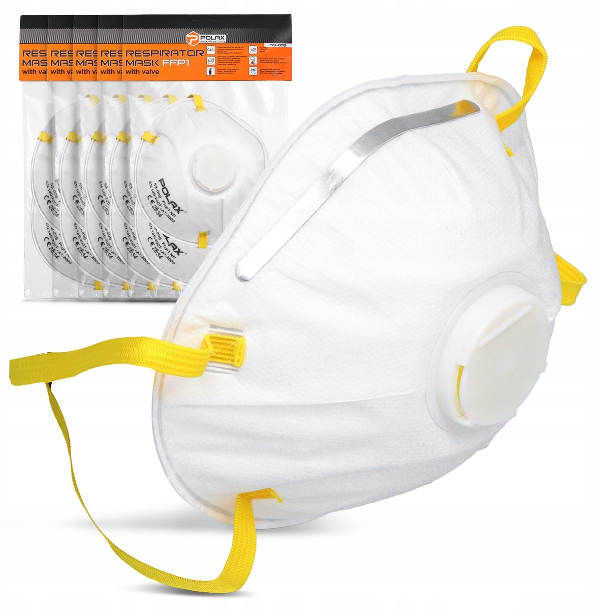10x Ademhalingsmasker FFP1 met Ventiel - Stofmasker voor Werk