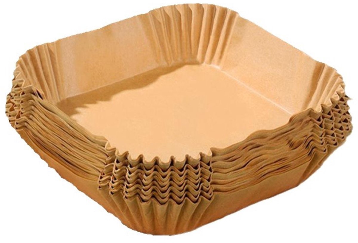 casalora - Bakpapier airfryer 100pcs + Wegwerp Aluminium Bakjes 80pcs - Bakpapiervellen 20*16.5*4.5cm - Aluminium bakjes bbq 18*18cm - Airfryer Wegwerpbakjes