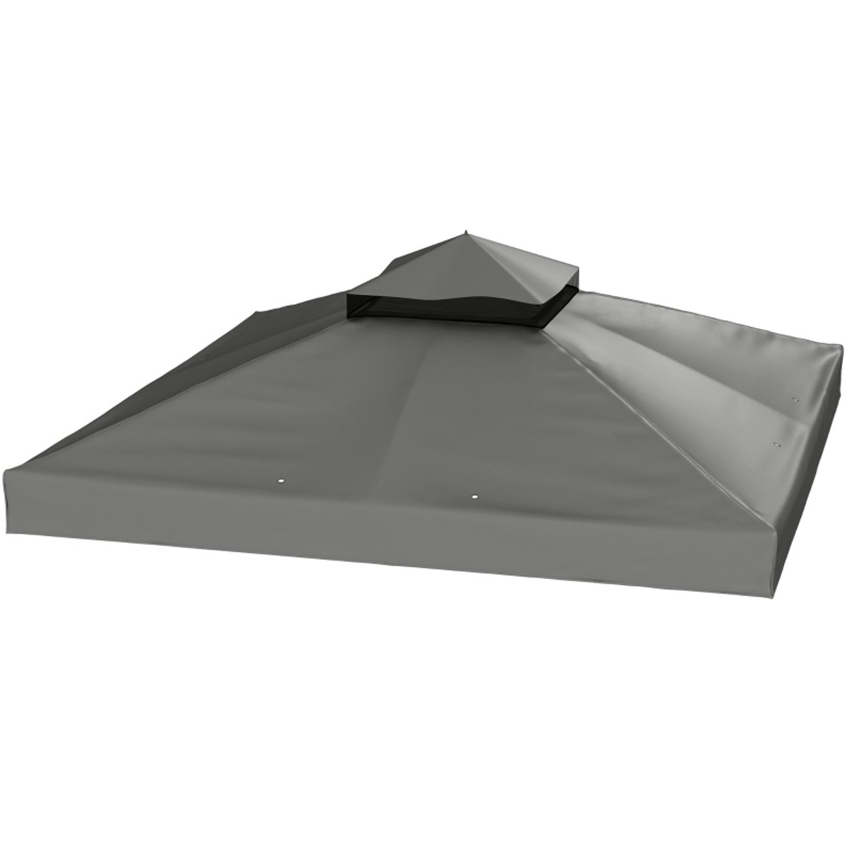 MODFU - Partytentonderdeel - Dak - Dubbel Dak - Donkergrijs - 3 X 3 M