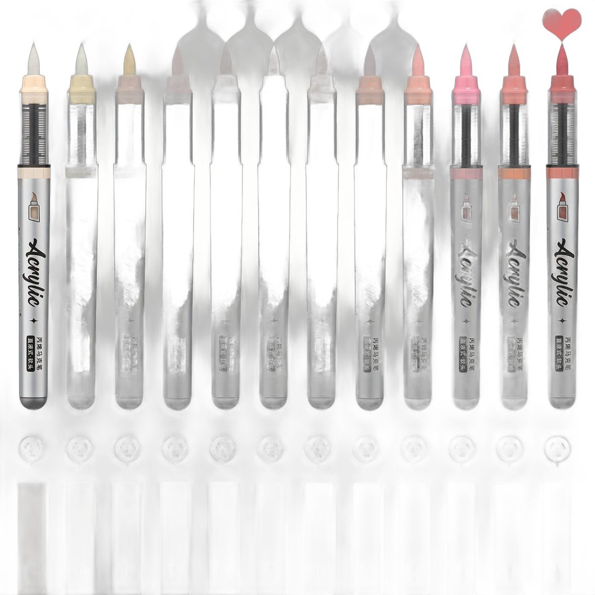Currero Aquamarkers - Twinmarkers - Brushpennen - Stiften - Markeerstiften Op Waterbasis - Dual Tip - Tekenen En Kleuren - Mix 12 Stuks