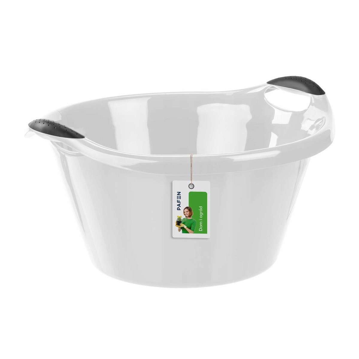 Grijze Ronde Kom 15L met Zachte Randen - Duurzaam Plastic