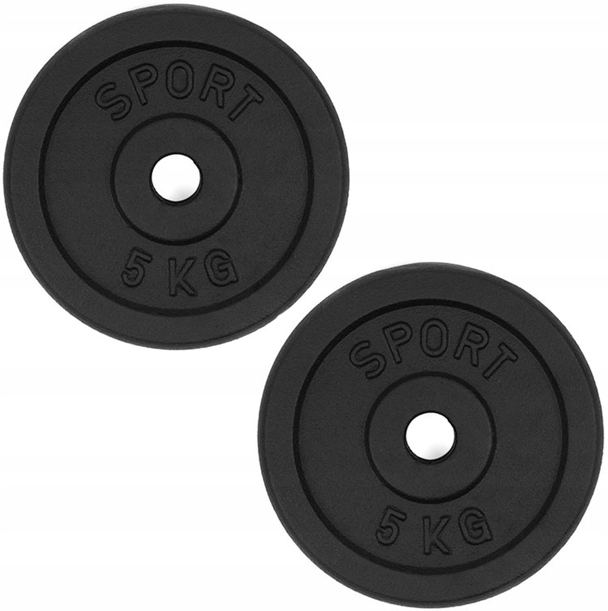 2x 5kg Gietijzeren houder gewicht 28mm - Totaal 10kg