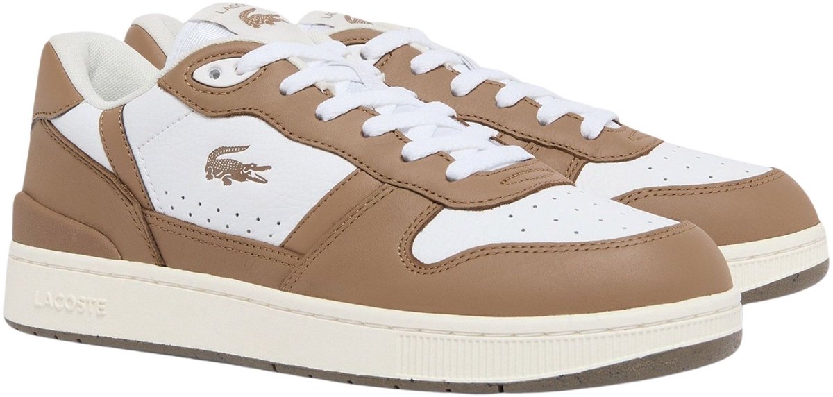 Lacoste T-Clip Set Leren Sneakers Heren Bruin