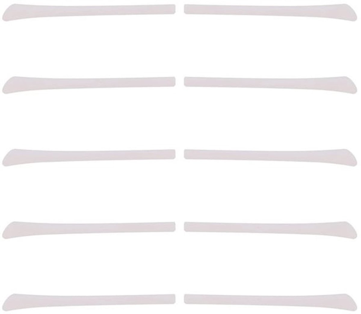 - Anti-slip siliconen glazen eindkappen - Zachte comfortabele grip - Wit - Voor dunne metalen brilpoten - Ideaal voor zonnebrillen - 5 paar