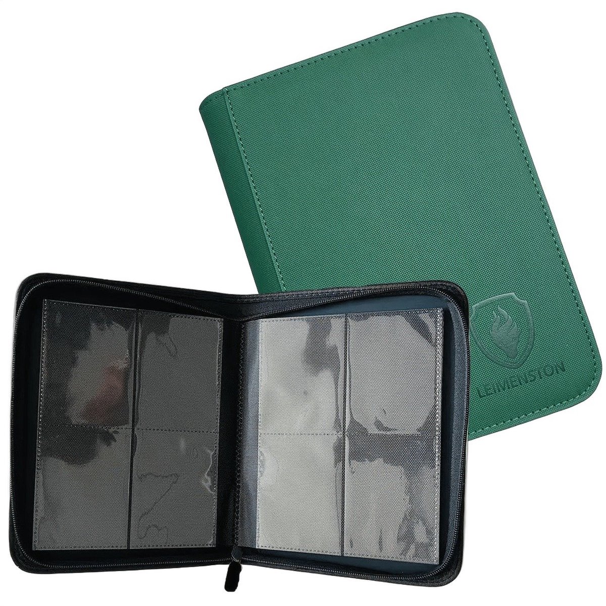 Currero Toploader Binder - Verzamelmap Kaarten - Geschikt voor Pokemon - 4 Pocket - 9 Pocket - 12 Pocket - Trading Card Map - Toploadermap - Groente / 4-16l - 160 Kaarten