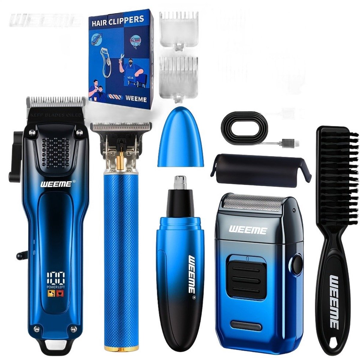 Currero Foil Shaver - Scheerapparaat Mannen - Hoofd Scheerapparaat - Head Shaver - Tondeuse met Trimmer - Lichaam en Baard - Oplaadbaar
