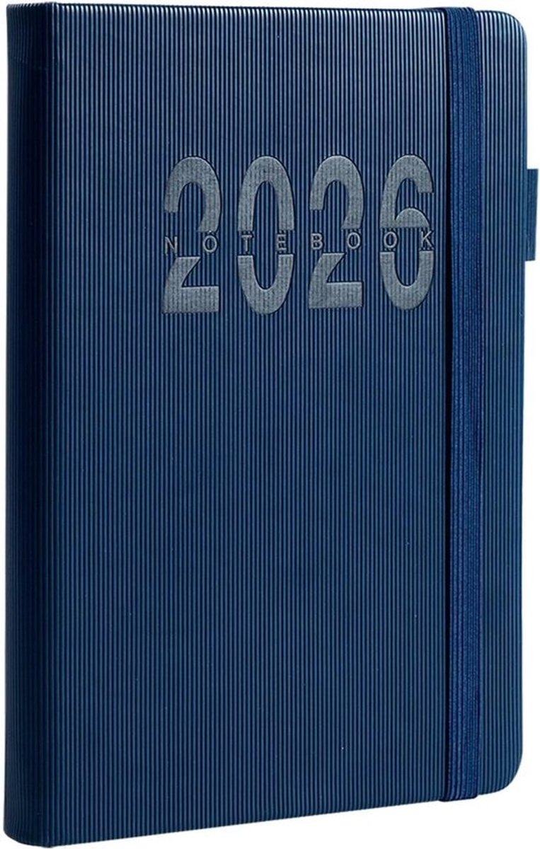 Agenda 2026 - Planner Notitieboek - Dagelijkse Planning - Uitgebreide Takenmanager - A5 Staand Formaat - Blauw
