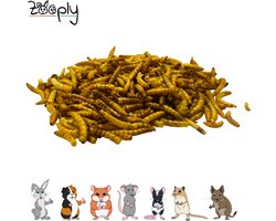 Zooply Meelwormen - Kruiden & Snacks - 100% natuurlijk - Voor hamsters, gerbils & ratten - 80 gram
