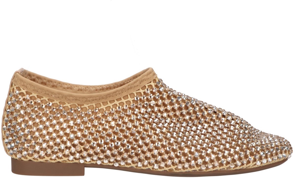 La Strada Ballerina Goud Met Steentjes - Damesschoenen - Maat - 37