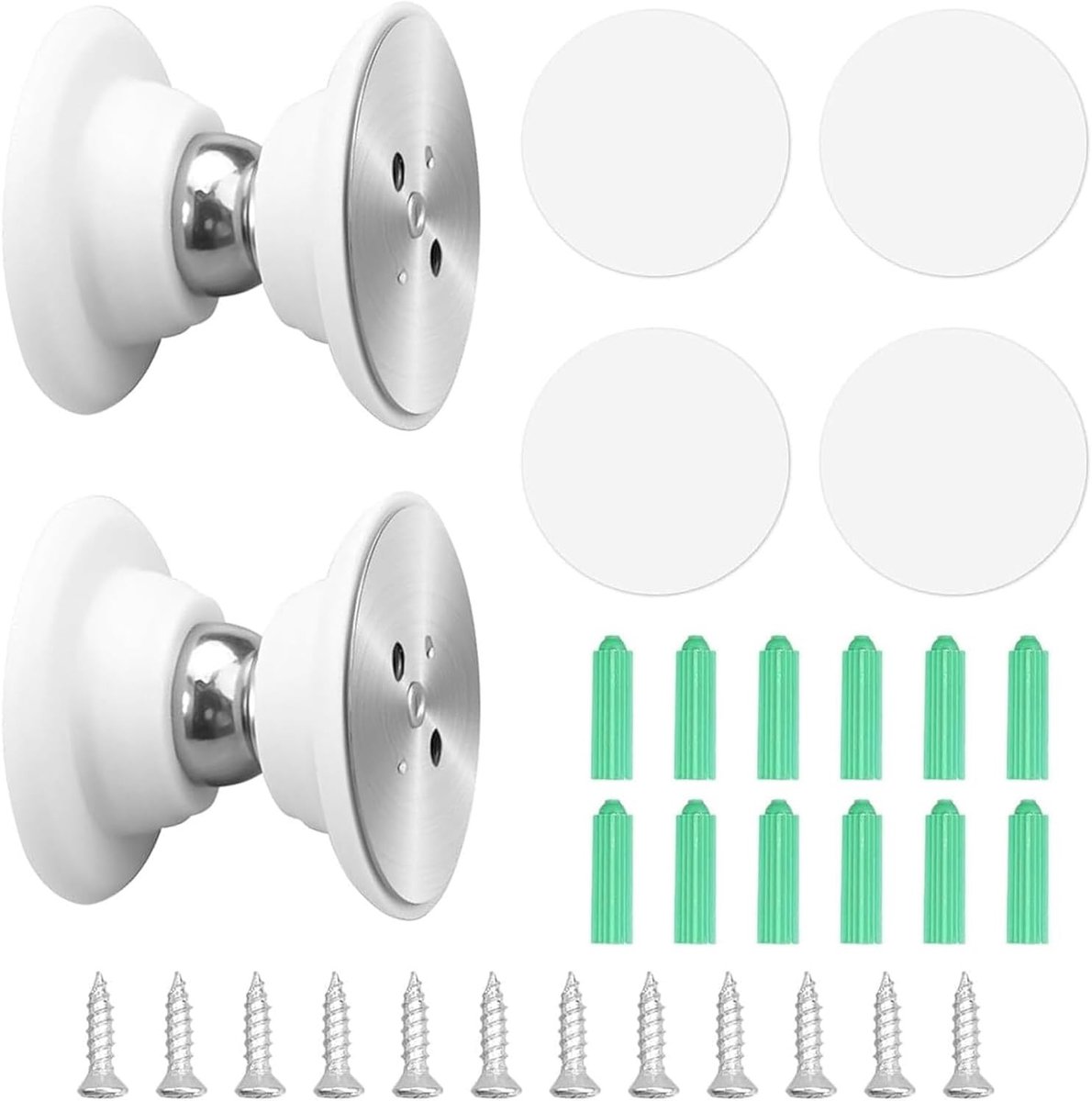 Set van 2 Magnetische Deurhouders voor Caravan en Motorhome - Zelfklevende Deurstopper met Lijm en Schroeven voor Boot en Kampeerauto Deuren