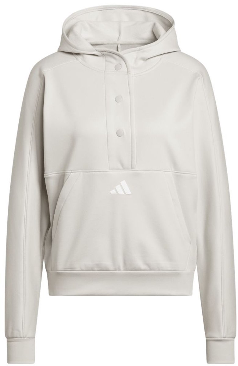 Adidas Beyond The Course Snap Climawarm Loose Hoodie Dames Beige