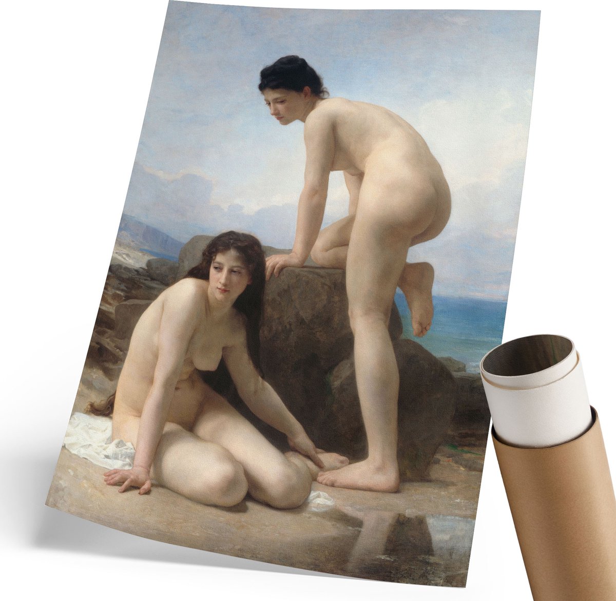 Coloray Polycanvas Poster - Winterstad, Fotografie - 594 x 840 mm - Zwart-wit Design - Rechthoek - Muurdecoratie - Woonkamer - Klassiek