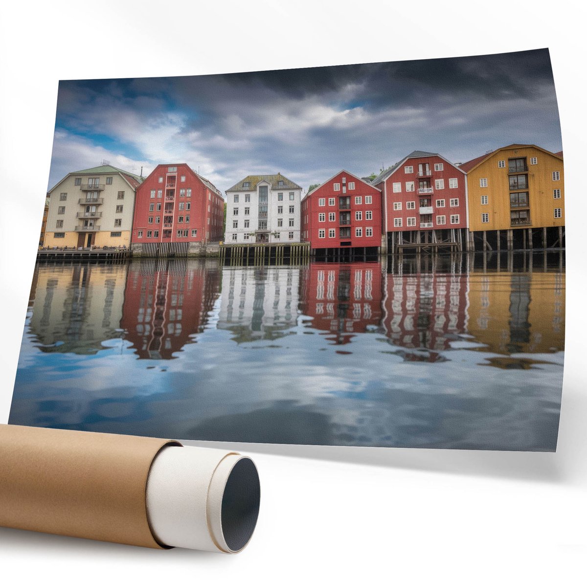 Coloray Polycanvas Poster - Bosochtend, Fotografie - 594 x 840 mm - Bruin Wandposter - Rechthoek - Muurdecoratie - Woonkamer - Klassiek