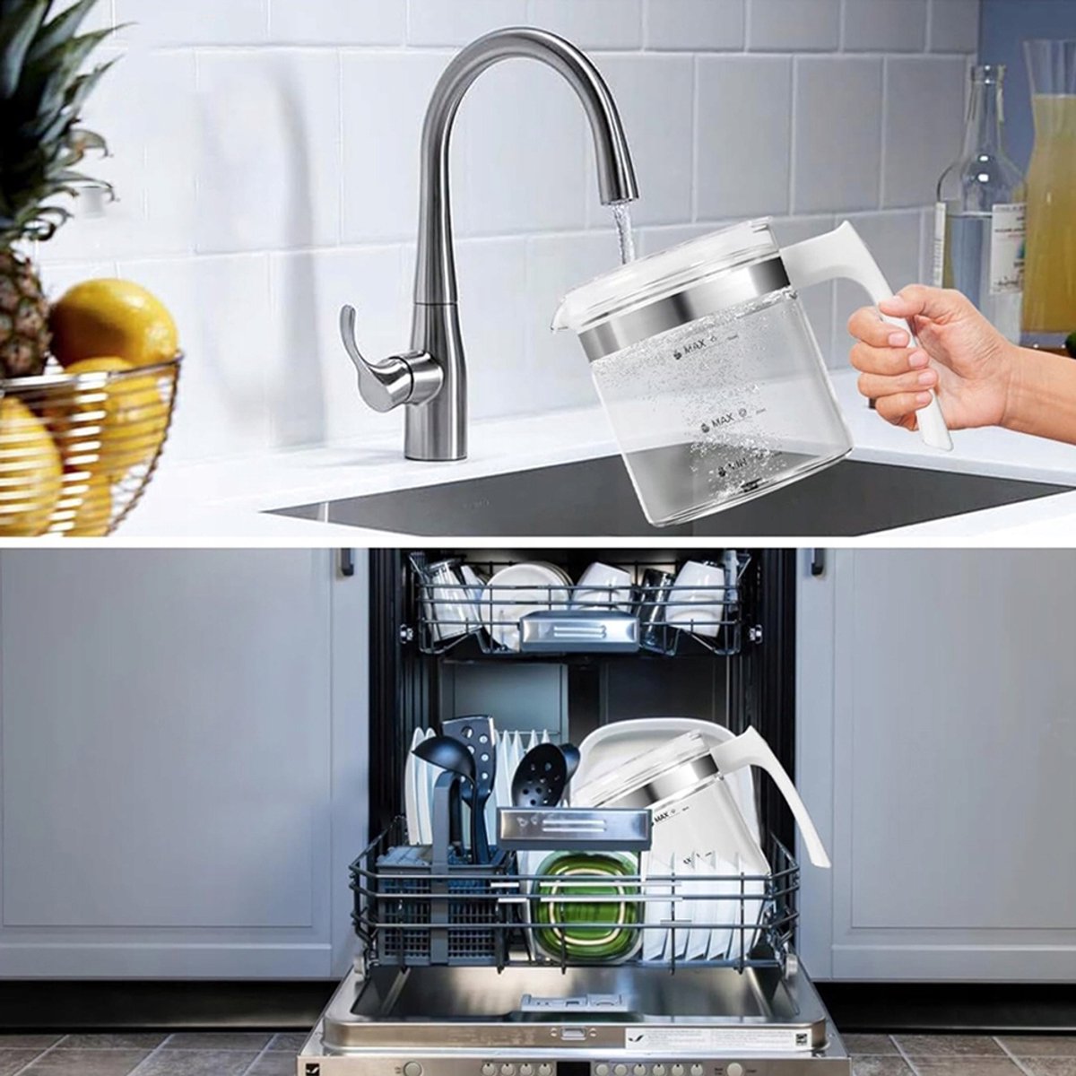 Glazen Melkopschuimer - Elektrische Melkopschuimer - Vaatwasserbestendig - 500 ml - Warm & Koud Schuim - 4 Standen - Automatische Uitschakeling - Milk Frother - Voor Latte & Cappuccino & Macchiato - Wit — cadeau in Kookcadeaus - foto 8