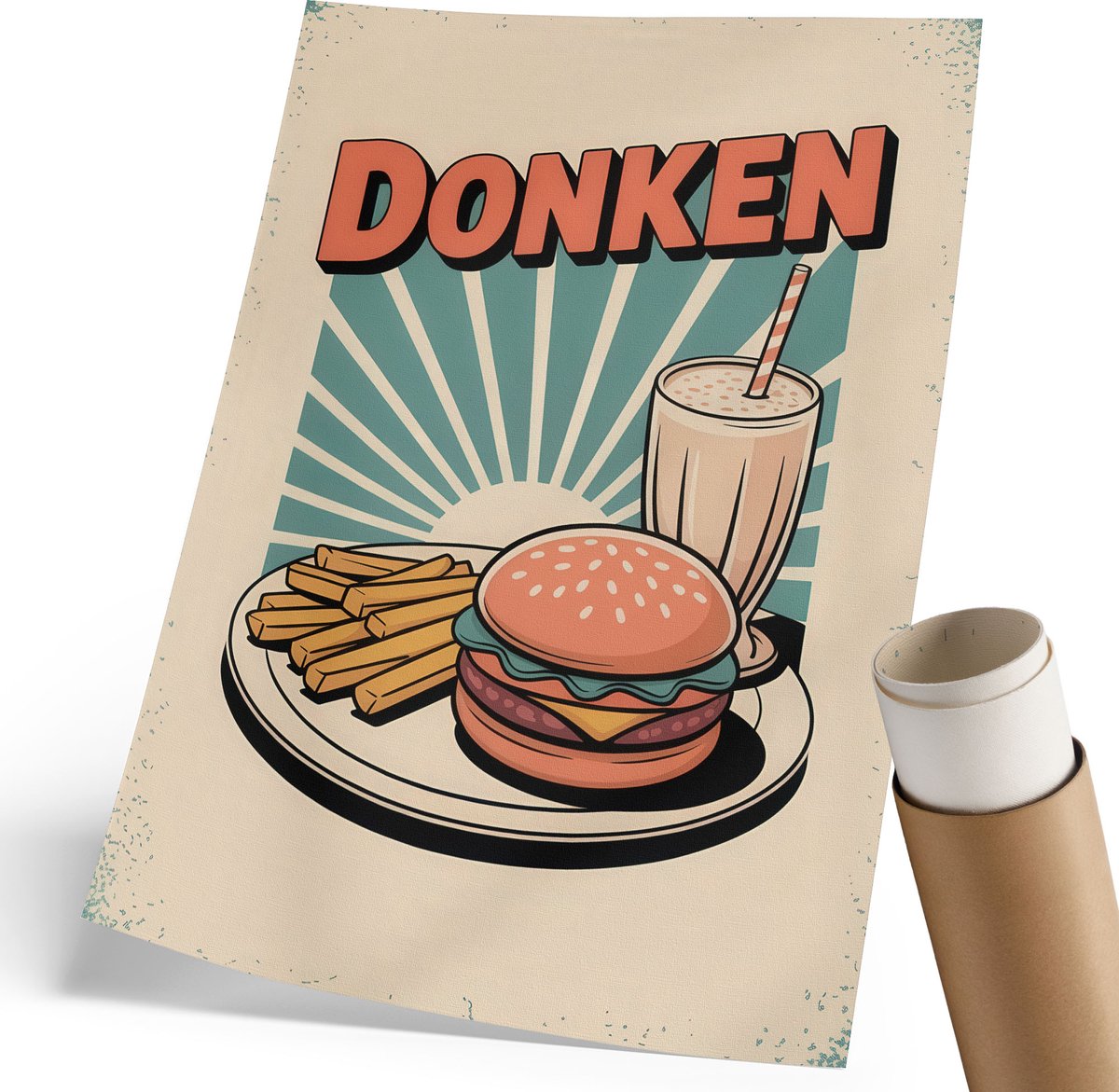 Wallfluent Polycanvas Wandposter - Stockholm Open, Poster - 297 x 420 mm - Blauw Patroon - Rechthoek - Muurkunst - Woonkamer, Slaapkamer, Kantoor - Modern