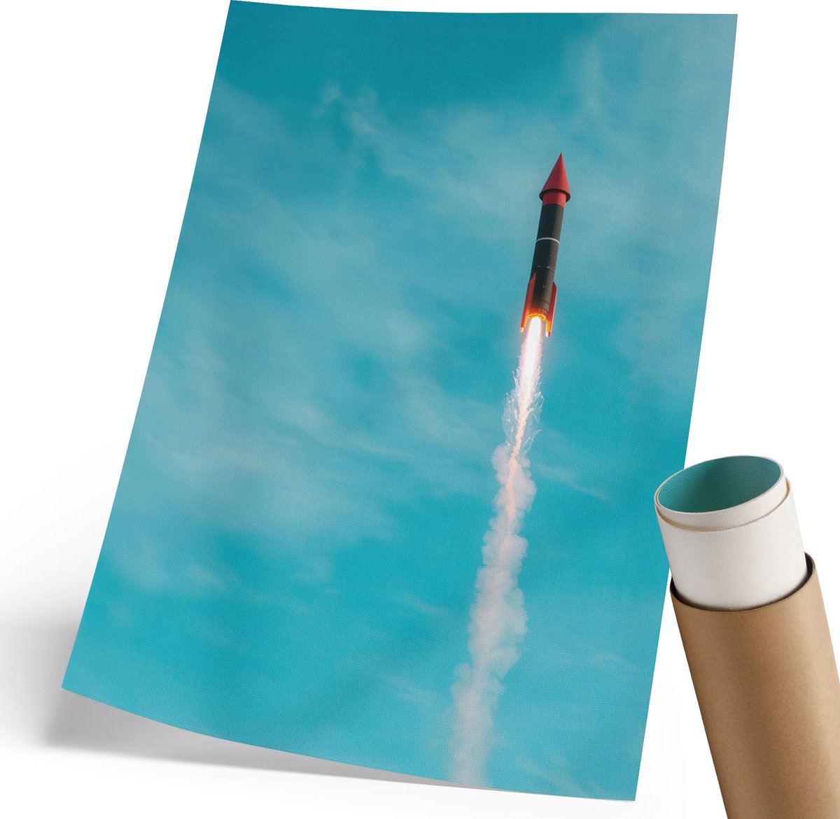 Wallfluent Polycanvas Poster - Groene Deur, Fotografie - 297 x 420 mm - Grijs Illustratie - Rechthoek - Decoratieve poster - Woonkamer, Slaapkamer, Kantoor - Romantisch