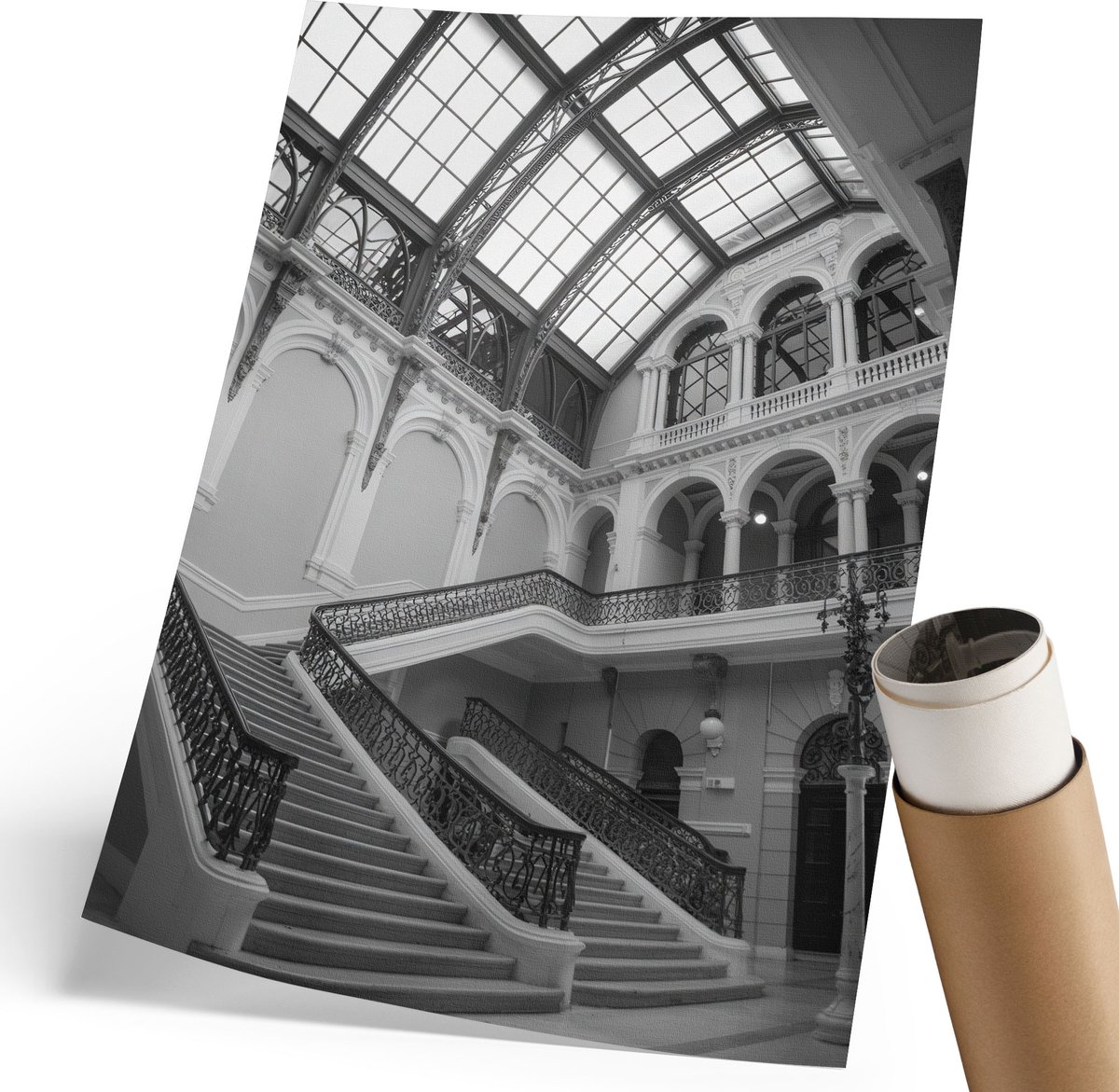 Wallfluent Polycanvas Wandposter - Portret Van Een Vrouw I, Tekening - 297 x 420 mm - Beige Poster - Rechthoek - Interieurdecoratie - Woonkamer, Slaapkamer, Kantoor - Rustiek