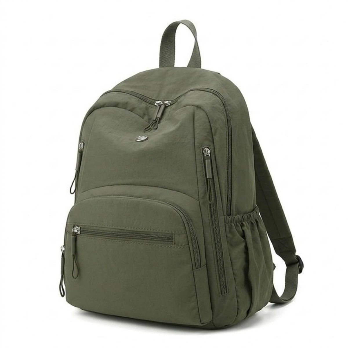Lichte Damesrugzak – Rugzak Dames – 0,29 kg – Laptoprugzak tot 14 Inch – Nylon – Spatwaterbestendig – Meerdere Vakken – Voor School, Werk, Winkelen en Reizen – Groen – 1 Stuk
