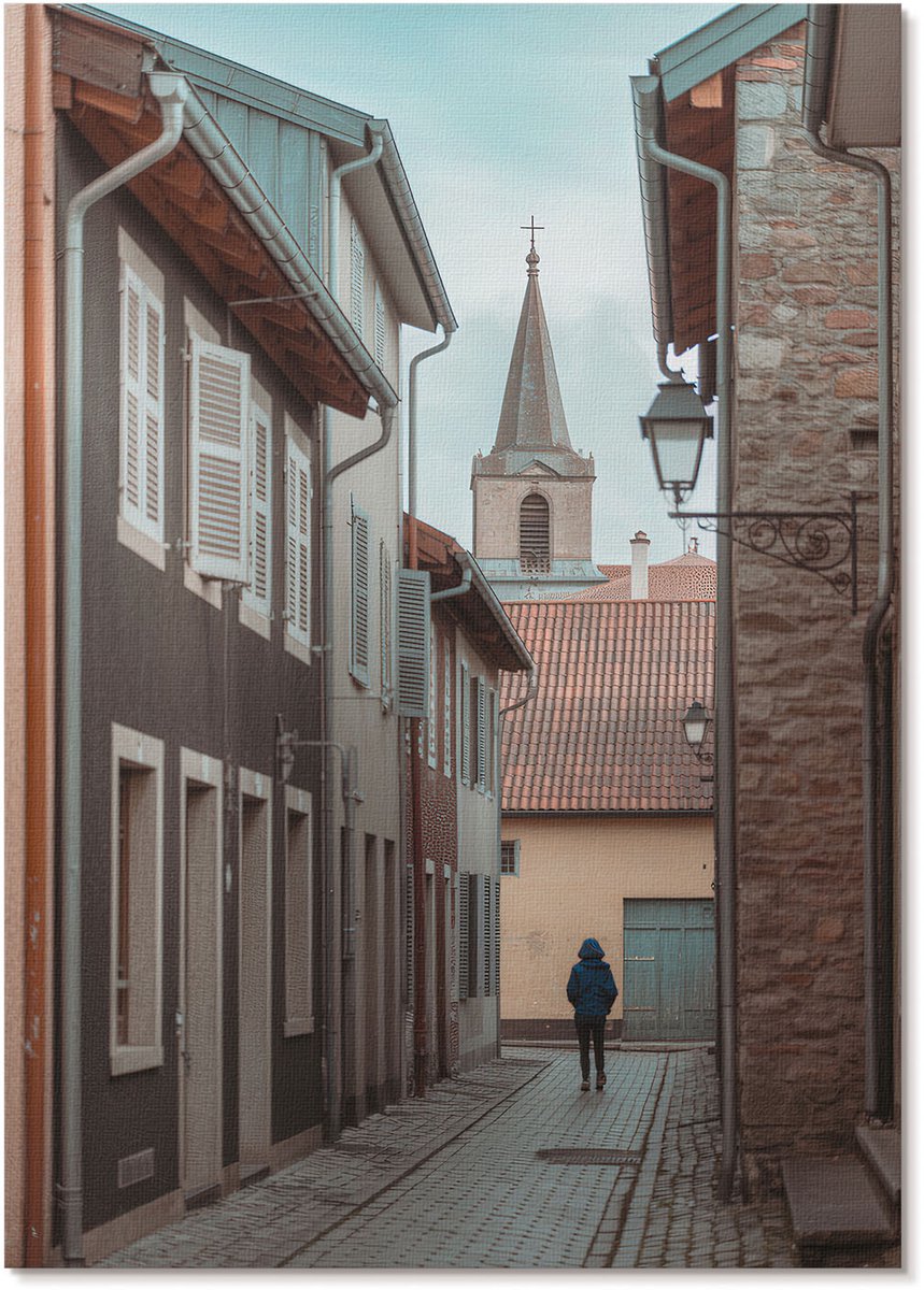Tulup Polycanvas Poster - Stadsbeeld, Fotografie - A4 - Beige Wandposter - Rechthoek - Muurdecoratie - Woonkamer, Slaapkamer, Kantoor - Klassiek