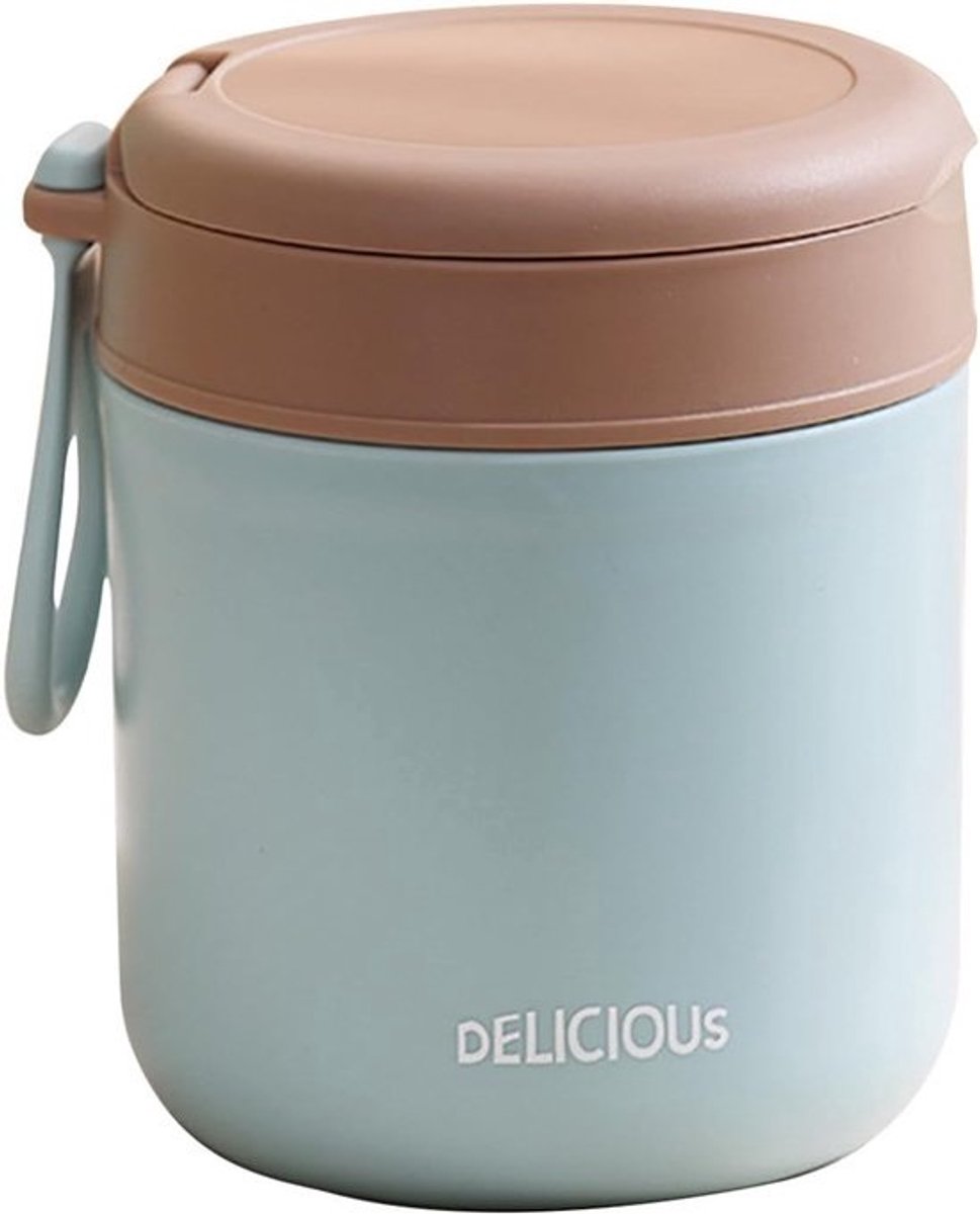 Lunch Box - Voedselcontainer Isolatie - Maaltijd Meenemen - Lekvrij Ontwerp - 430ml Capaciteit - Blauw