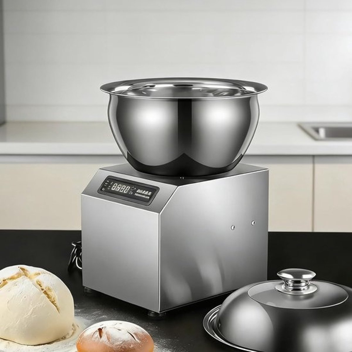 Professionele Kneedmachine - Elektrische Mixer - Bakken Thuis - Grote Capaciteit - 5kg 8kg - Zilver