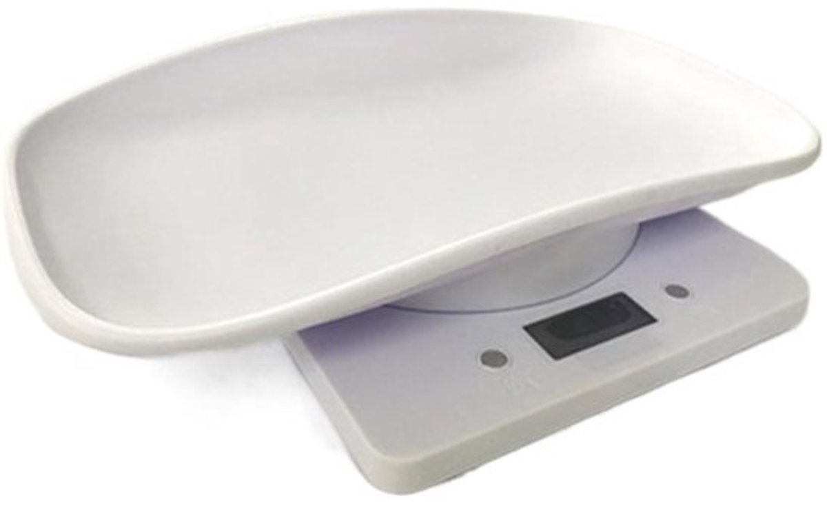 Digitale Keukenweegschaal - Voedingsweegschaal Huisdierweegschaal - Nauwkeurig Afwegen - Waterdichte Lade - 10 kg / 1 g - Wit