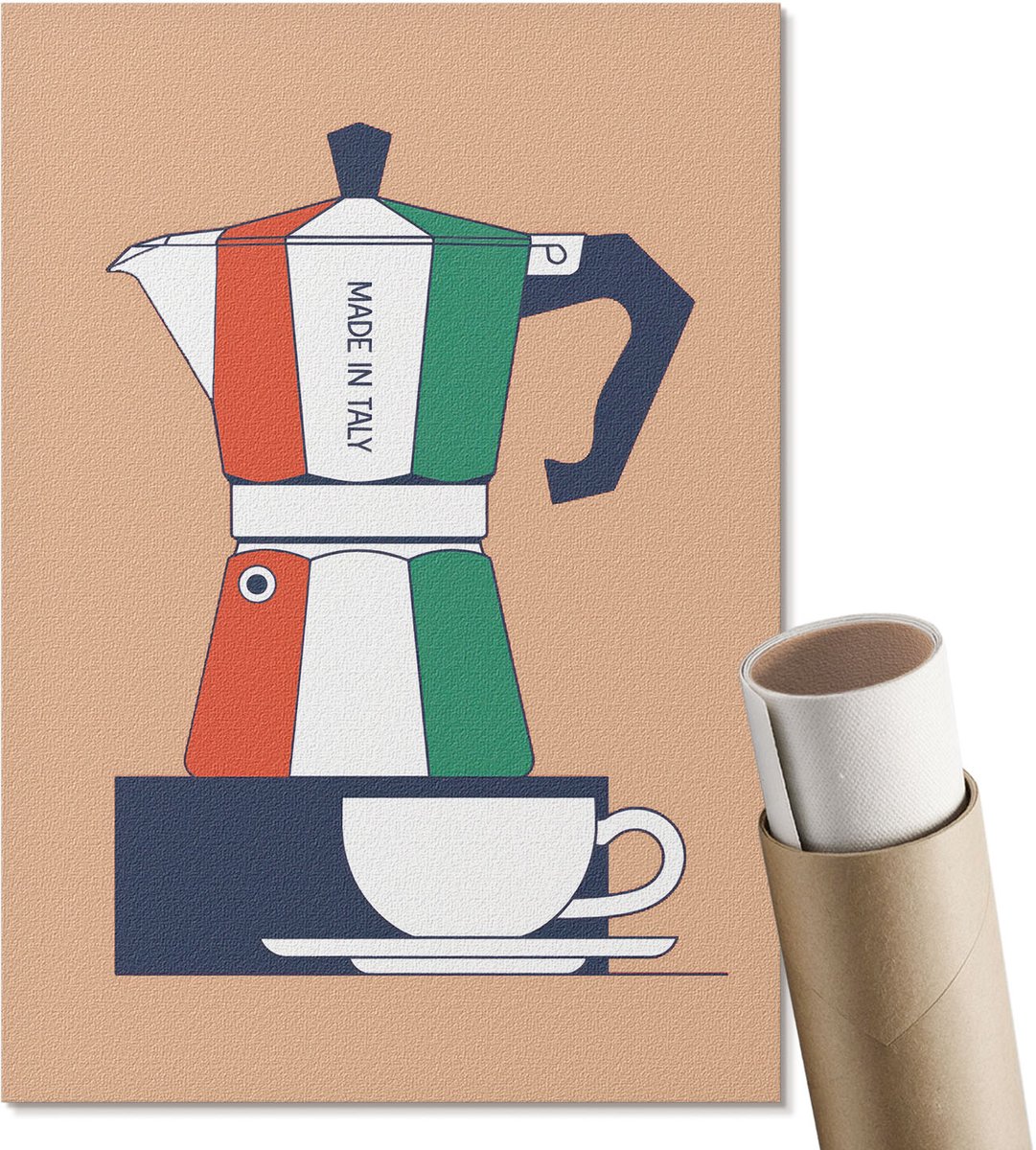 Coloray Canvas Poster Polycanvas - Ontsnapping Uit De Natuur, Illustratie - A3 - Zwart-wit Decoratie - Rechthoek - Wandkunst - Woonkamer, Slaapkamer, Kantoor - Minimalist