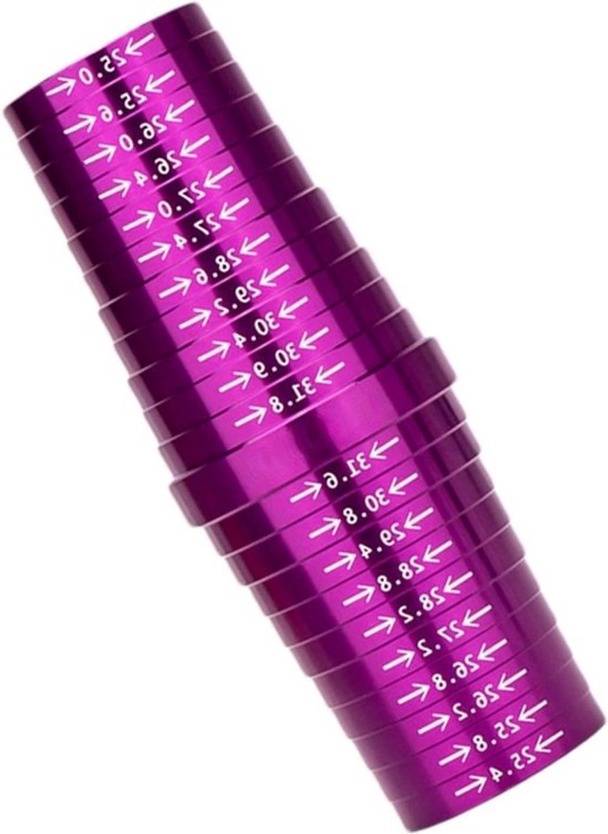 Zadelpen Meetinstrument - Zadelpen Sizer - Fiets Onderhoud - Precisie Meting - 25mm-31.8mm - Paars