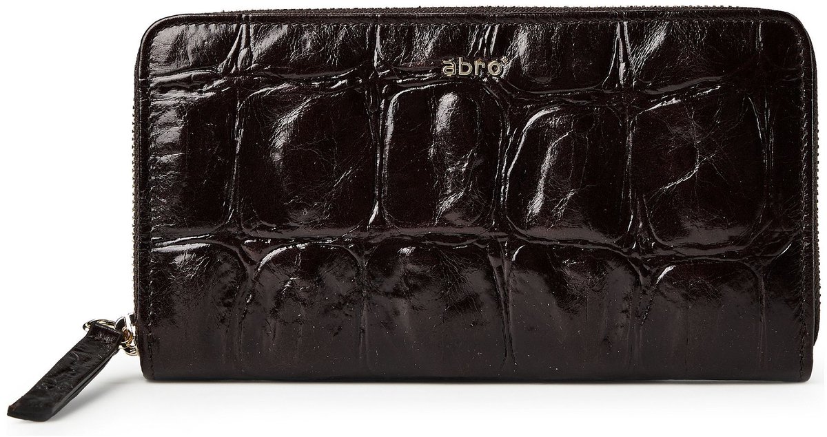 abro Primitivo Portemonnee Leder 19 cm - Dames - Horizontaal - dark brown