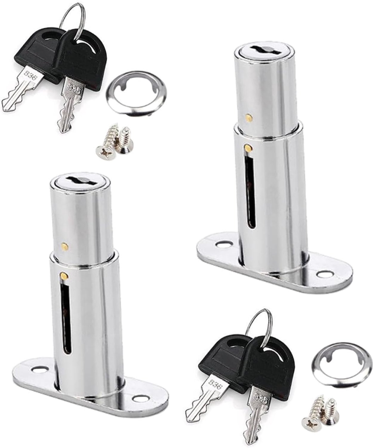 Schuifdeurslot 40 mm - cilinderslot - 2 stuks - eenvoudig te installeren - ServiceTopper