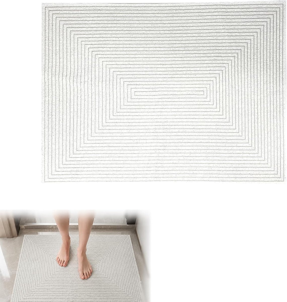 Douchemat antislip, antislipmat douche met afvoergat, A: 60 x 120 cm