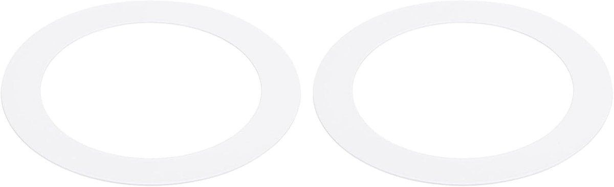 Metalen Goof Afwerking Ring 2 stuks 8,07 inch OD 5,91 inch ID Rond Plafond Licht Afwerking Ring Inbouwring Heldere Afdekking voor Inbouwspot Helder Wit