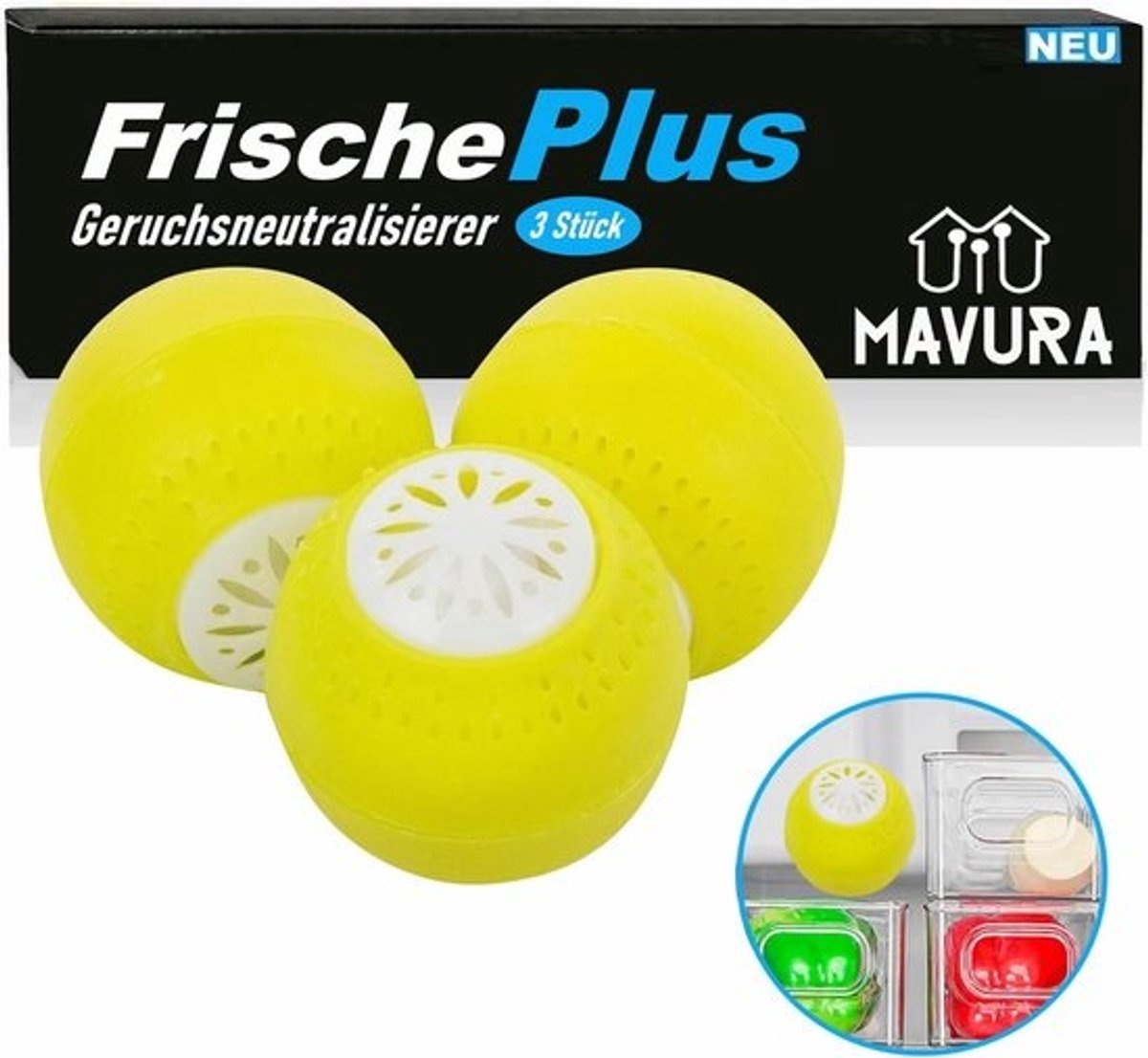 Geurneutraliserende Ballen voor Koelkast met Actieve Kool - Absorbeert Geurtjes en Houdt Voedsel Langer Vers
