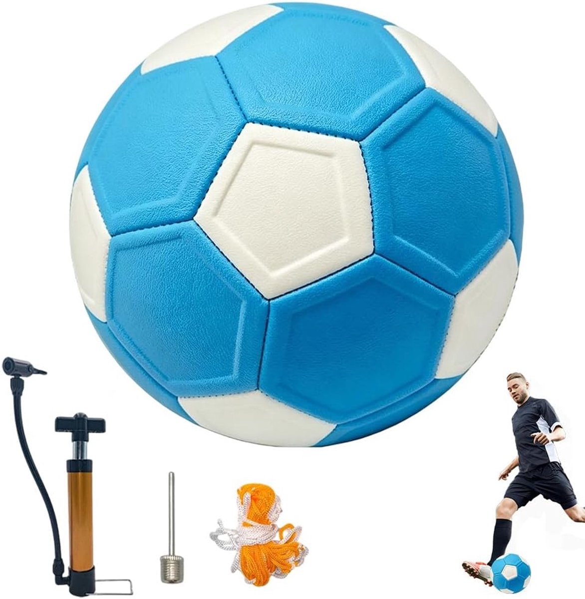 Gebogen maat 5, rubberen richtingsbal met pomp, professionele gebogen voetbal voor voetbaltraining, spel buiten en binnen