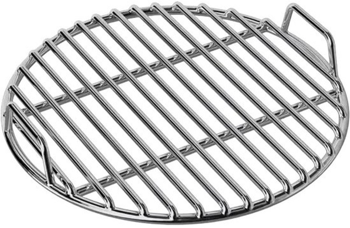 Rond Kookrooster - BBQ Rooster - Buiten Koken - Antiaanbaklaag - 36 cm Diameter - Zilver