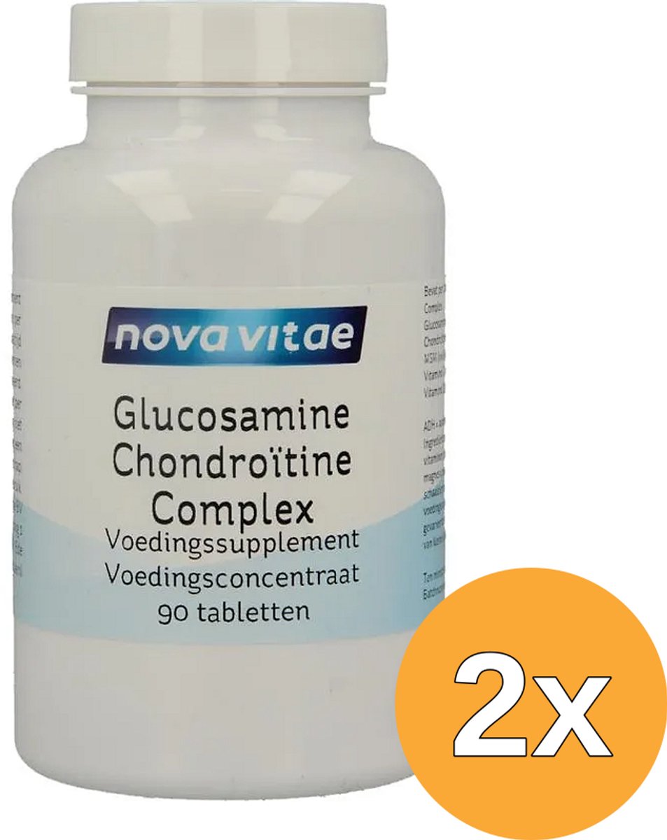 2x Nova Vitae Glucosamine Chondroitine Compl Ex Met Msm (90 tabletten)