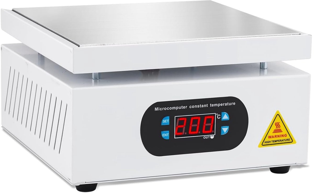 700 W soldeerstation, verwarmingsplaat, 200 x 200 mm, soldeerverwarmingsplaat, LCD, 0-400 °C, elektronische verwarmingsplaat voor elektronische reparatie, doe-het-zelf, laboratorium