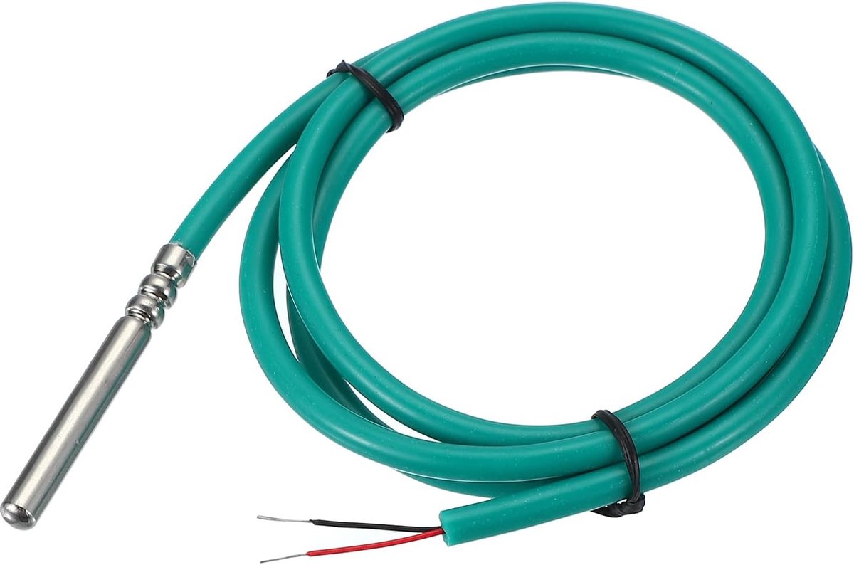20K NTC-temperatuursensor, 39 inch 1% 3950 waterdichte koperen temperatuursensor sonde temperatuursensor, digitale temperatuurzenderverlenging voor airconditioner, koelkast, groen