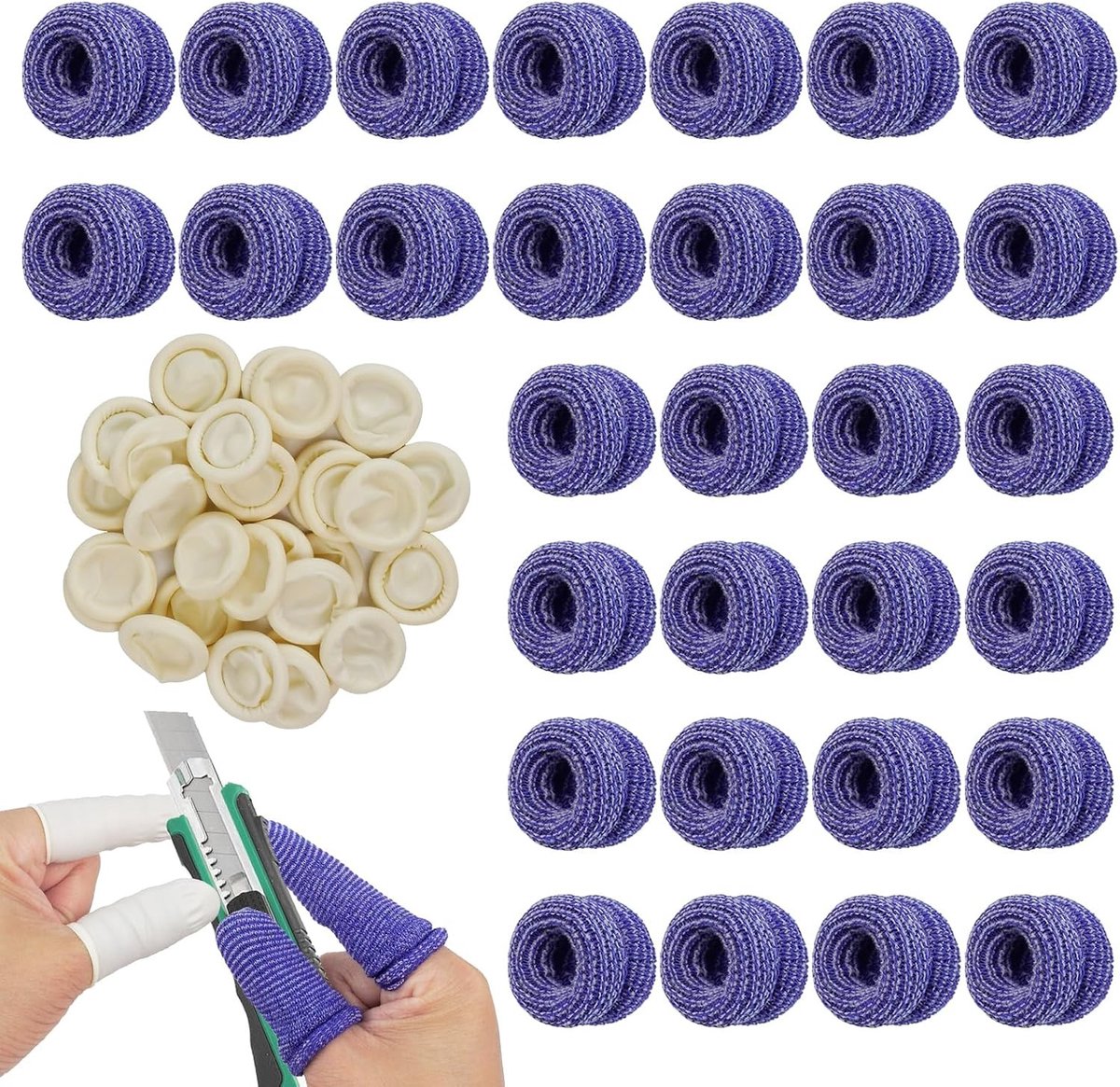 Set van 60 Vingerbandages voor Bescherming van de Vingertoppen - Ideaal voor Wondverzorging, Sportblessures en Huishoudelijk Gebruik